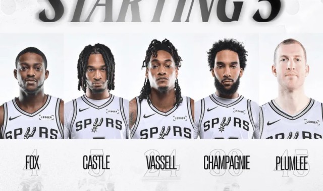 足球直播-马刺首发：福克斯、卡斯尔、瓦塞尔、尚帕尼、普拉姆利