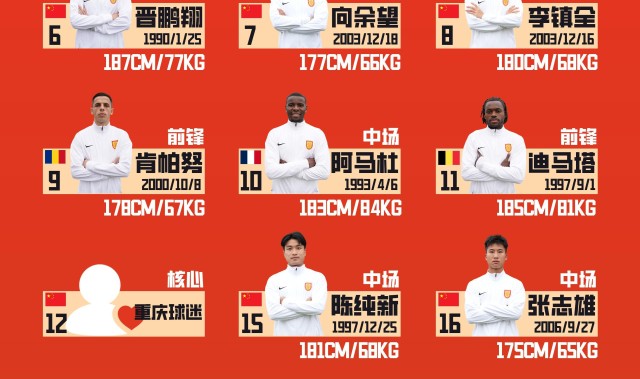 JRS直播-铜梁龙新赛季大名单：肯帕努9号，阿马杜10号，迪马塔11号